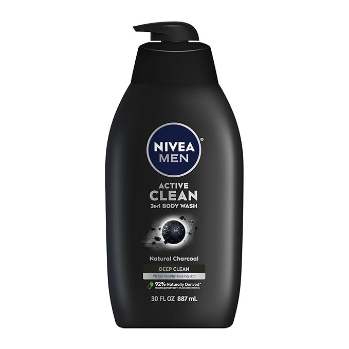 NIVEA MEN Active Clean Gel douche au charbon actif pour le corps